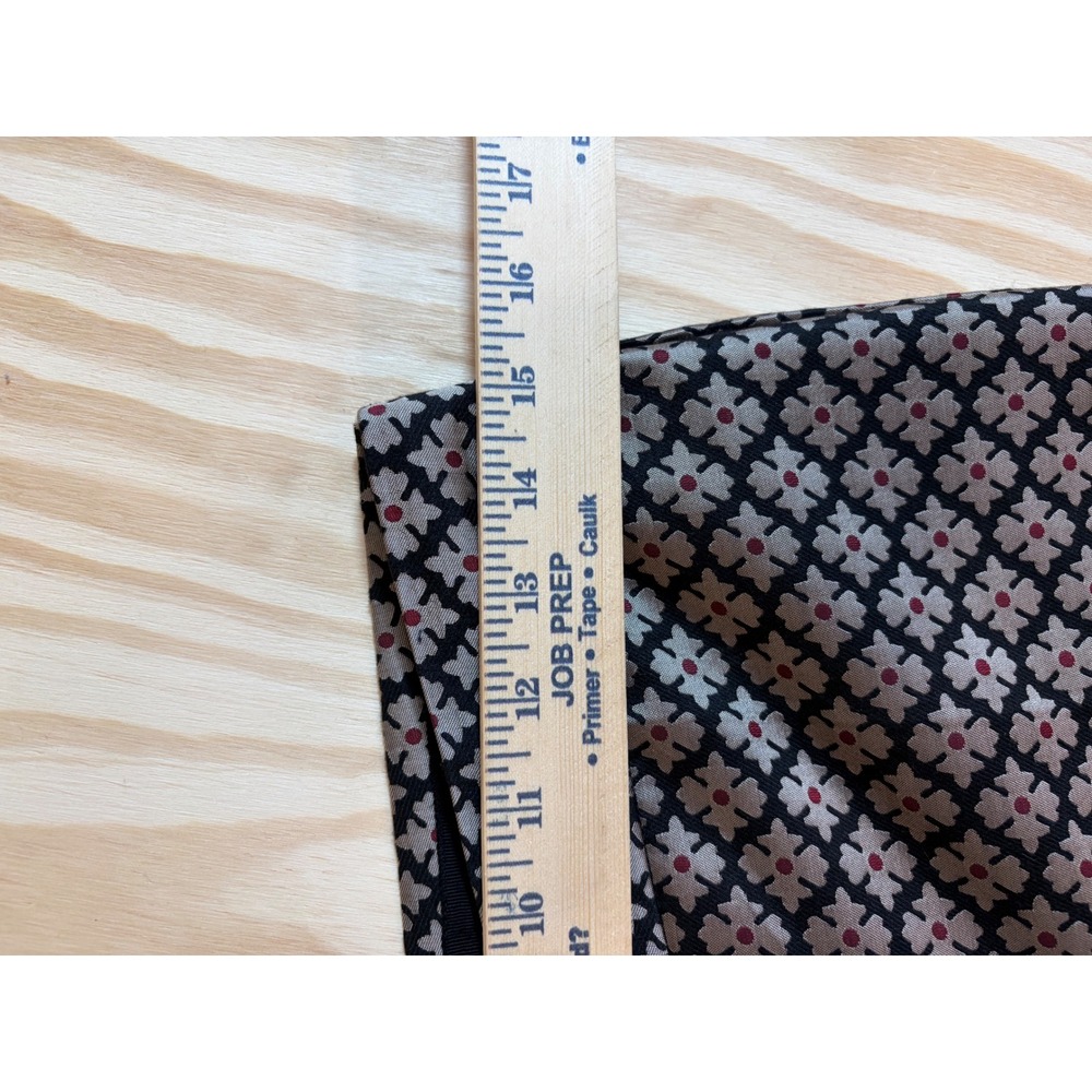 Talbots Womens Geometric Floral Jacquard Ankle Pants Black Tan Red Size 4 06/14 - Picture 8 of 8